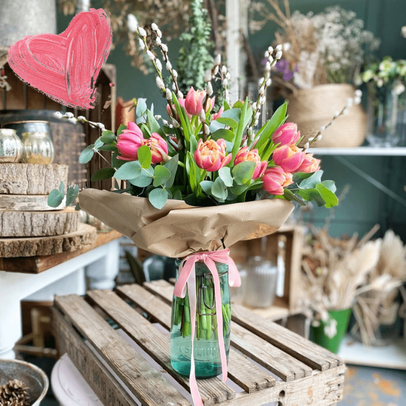 St Valentine's Tulip Bouquet Green Parlour Reading Florist