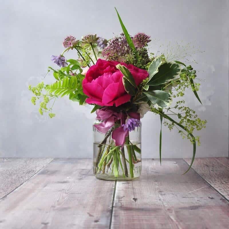 Flowers in a deals jar