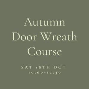information on green parlour autumn door wreath class on Saturday 18th October 2025