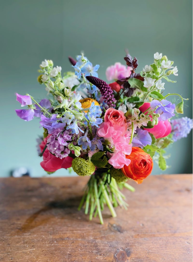 Bouquet of seasonal flowers representing finding your why in a floristry business