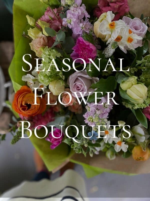 seasonal flower bouquet with spring flowers
